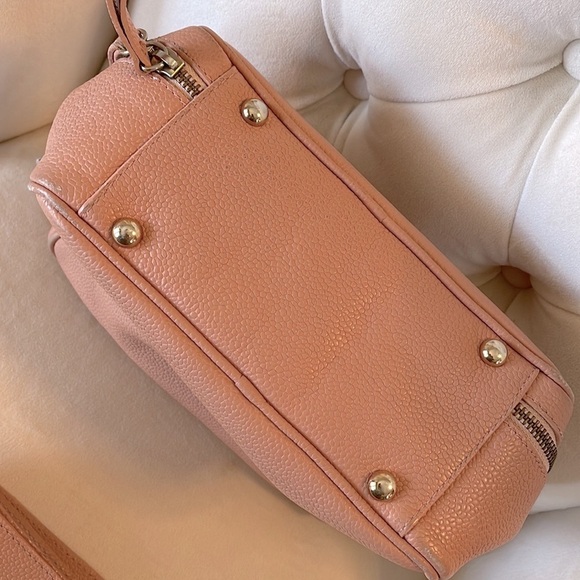 Vittoria Napoli crossbody / handbag Med lots space genuine leather peach rose - Picture 11 of 16